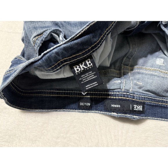 BKE Jeans Mens 40x28 Derek Denim Bootcut Medium Wash Stretch Denim Blue - Picture 6 of 10